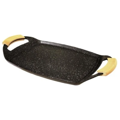 Afbeelding van Baumalu 384131 bakplaat, gegoten aluminium, 48,5 x 28,5 3,7 cm, zwart