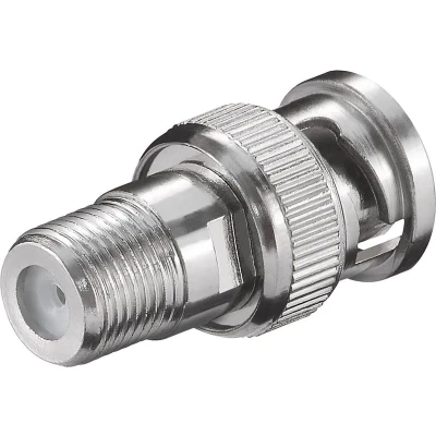 Afbeelding van Goobay F Connector adapter (v) naar BNC (m) zink plug
