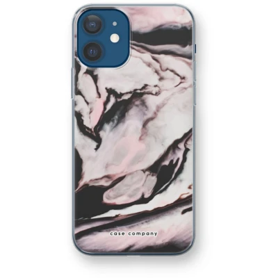 Afbeelding van Case Company® hoesje geschikt voor iPhone 12 mini Roze stroom Soft Cover Telefoonhoesje Bescherming aan alle Kanten en Schermrand