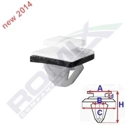Afbeelding van ROMIX C60635 Clip KIA: Sportage III, HYUNDAI: ix35