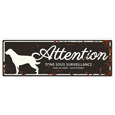 Afbeelding van D&amp;d Home Waakbord Hond Warning Sign Rottweiler F 40x14cm Zwart 1st