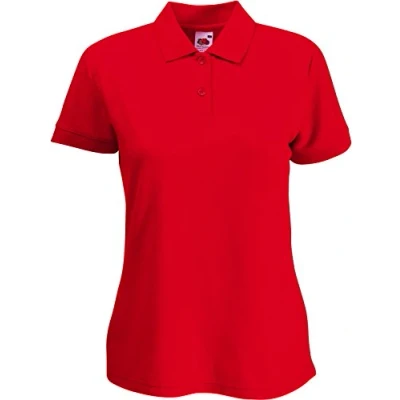 Afbeelding van Fruit of the Loom Ss092m Poloshirt voor dames, Rood