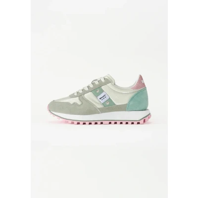 Afbeelding van Blauer Millen Sneakers laag, Dames, Maat: 38, Aqua/pink Leer en textiel