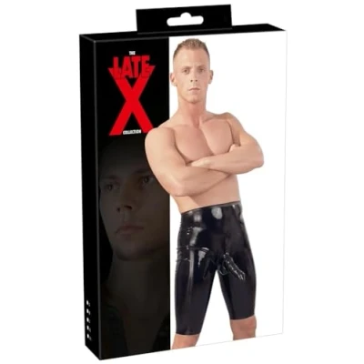 Afbeelding van Lange Latex Shorts met Penis Sleeve