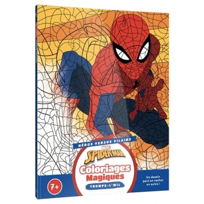 Image de SPIDER MAN Coloriages magiques Trompe l&#039;oeil (7+) Héros contre Vilains MARVEL