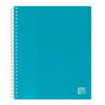 Afbeelding van OXFORD indexmap A5 School Life 80 weergaven / 40 hoezen polypropyleen omslag turquoise blauw