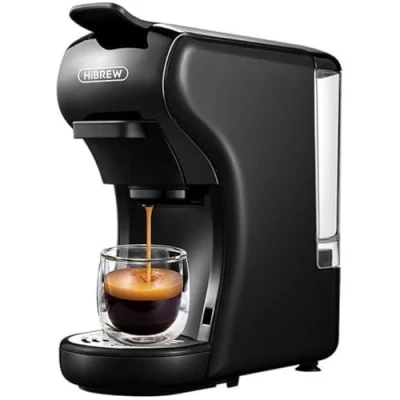Afbeelding van HiBrew 4 in 1 koffiezetapparaat Senseo Koffiemachine Meerdere Capsules Koffiepadmachine Heet/Koud 19Bar 1450W Zwart