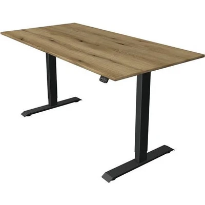 Afbeelding van Kerkmann Zit sta bureau Move 1 160x80cm eiken antraciet poten elektrisch