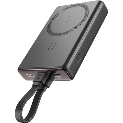Afbeelding van Joyroom Power Bank Magnetic Wireless 20W 10000mAh Magsafe Type C Snellaadfunctie met display LED JR PBM01 Universele Powerbank magnetisch