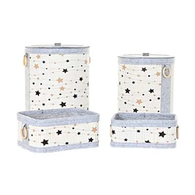 Afbeelding van Basket spelset DKD Home Decor Sterren Bamboe 36 x 50 cm (4 pcs)