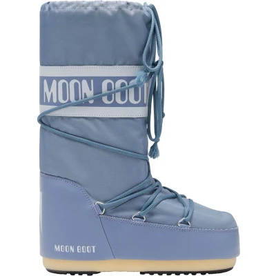 Afbeelding van Moon Boot ICON Unisex Veterlaarzen voor kinderen, Maat: 23 26, Elephant grey Imitatieleer/ textiel