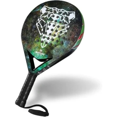 Afbeelding van Matchu Sports padel Racket Bear Padelrackets Rond Carbon Groen Inclusief tas