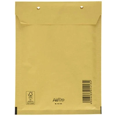 Afbeelding van Bong AirPro luchtkussenenveloppen, ft 150 x 215 mm, met stripsluiting, doos van 100 stuks, bruin enveloppen