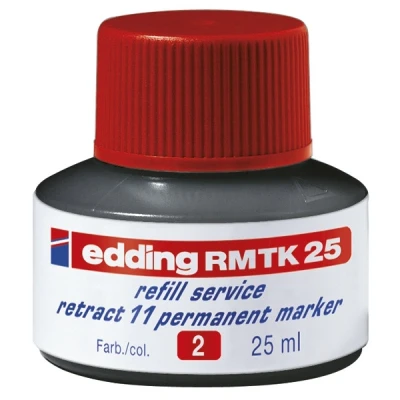 Image de EDDING encre de chine recharge RMTK25, rouge, 25 ml permanente, à faible odeur dans un flacon avec systèmecapillaire, pour la du maqueur perma