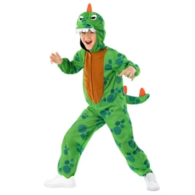 Afbeelding van Fun Shack dinosauruskostuum voor kinderen, dinosauruskostuum, dinosaurus, kostuum jongens, dinausore meisjes, maat