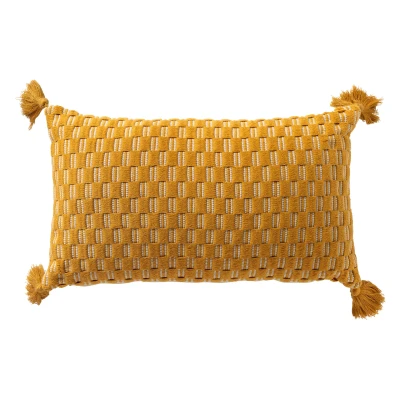 Afbeelding van Dutch Decor DAIMY Kussenhoes 30x50 cm Rattan geel met rits zonder binnenkussen