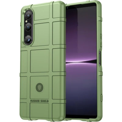 Afbeelding van imoshion Hoesje Geschikt voor Sony Xperia 1 V Siliconen Rugged Shield Backcover Groen