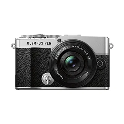 Afbeelding van Olympus E P7 zilver + M.ZUIKO DIGITAL ED 14 42mm F3.5 5.6 EZ zwart