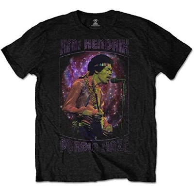Afbeelding van Jimi Hendrix Purple Haze Frame Heren T shirt XL Zwart