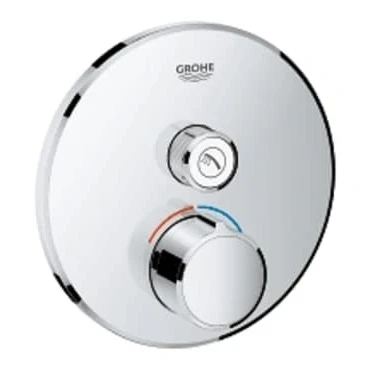 Afbeelding van Grohe Smartcontrol afdekset voor douchekraan rond Chroom