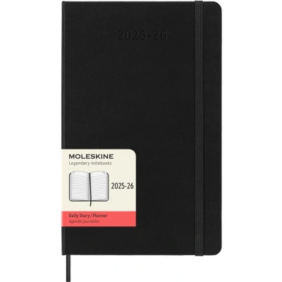 Image de Agenda civil Moleskine 18 mois Journalier Grand Format Souple Noir