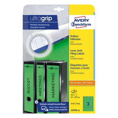 Image de Avery L4754 étiquettes pour dossiers 60 unités