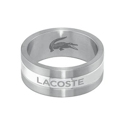 Afbeelding van Lacoste Adventurer Ring silvercoloured, Heren, Maat: 64, Silver coloured