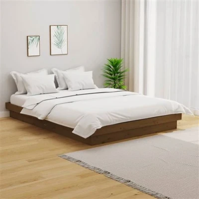 Afbeelding van Bedframe massief hout honingbruin 120x190 cm 4FT Small Double