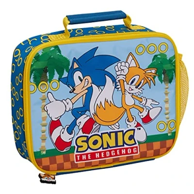 Afbeelding van Sonic The Hedgehog Sega Geïsoleerde lunchtas voor kinderen met drankhouder, blauw, één maat, klassiek