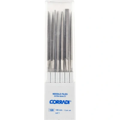 Afbeelding van PFERD 12320143 CORRADI naaldvijlenset Zwitserse kap 1 in kunststof box Lengte 140 mm stuk(s)