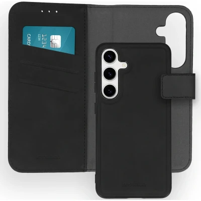 Afbeelding van iMoshion Hoesje Geschikt voor Samsung Galaxy S24 Met Pasjeshouder Uitneembare 2 in 1 Luxe Bookcase Zwart