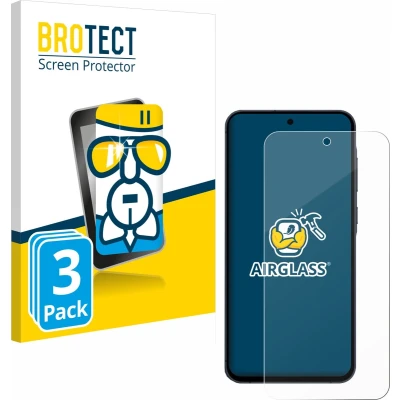 Afbeelding van BROTECT Screenprotector voor Samsung Galaxy A55 5G Folie Beschermfolie Beschermglas transparant (3 Stuks)