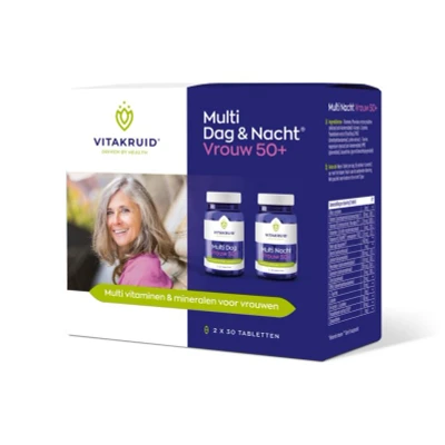 Afbeelding van Vitakruid Multi Dag &amp; Nacht Vrouw 50+ 90 tabletten