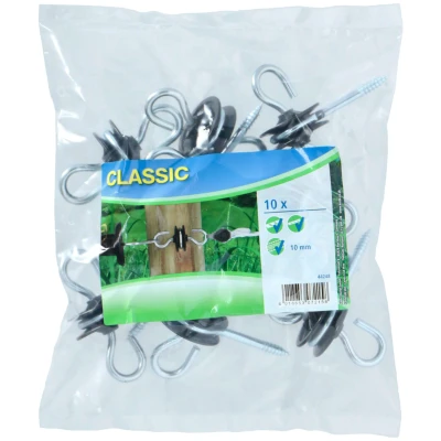 Afbeelding van Ako Poortgreep Insulator, Galvanised, 2 Hooks, 10st.