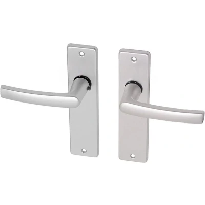 Afbeelding van Wovar Deurkruk met schild aluminium blokmodel Blind Per Set
