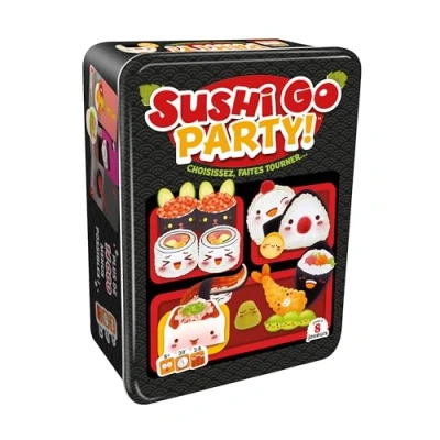 Afbeelding van Asmodee Sushi Go Party Sfeerspel Voor volwassenen en kinderen vanaf 8 jaar Word Master Kaartspel Metalen Reisdoos 2 tot spelers 30 minuten Franse versie