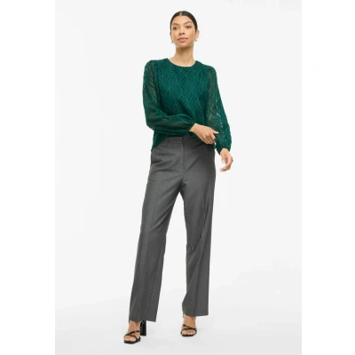 Afbeelding van Vila Blouse Vimika O neck L/s Top Noos 14107406 Ponderosa Pine Dames Maat W40
