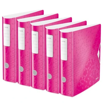 Afbeelding van Leitz WOW ordner Active rug van 8,2 cm, roze 5 stuks
