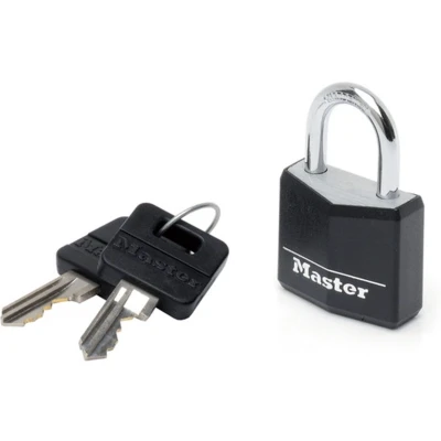 Afbeelding van MasterLock zwart aluminium hangslot 30mm x 5mm, 9130EURDBLK