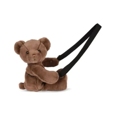Afbeelding van Handtas Doudou Pluche Beer Bruin (30cm)