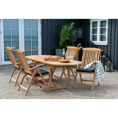 Afbeelding van House Nordic Eettafel Salamanca Teakhout Uitschuifbaar