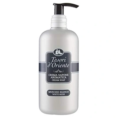 Afbeelding van Tesori d&#039;Oriente Aromatische zeepcrème met witte muskus dispenser 300 milliliter