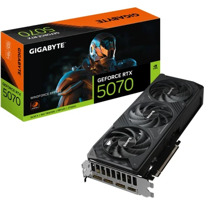 Afbeelding van Gigabyte NVIDIA GeForce RTX 5070 WINDFORCE SFF 12G Videokaart 12GB GDDR7 PCIe 5.0 1x HDMI 2.1b 3x DisplayPort 2.1a