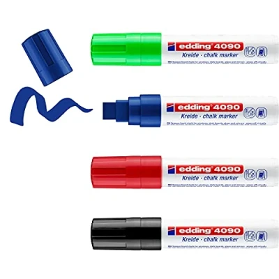 Afbeelding van Viltstift edding 4090 window schuin 4 15mm assorti etui à stuks