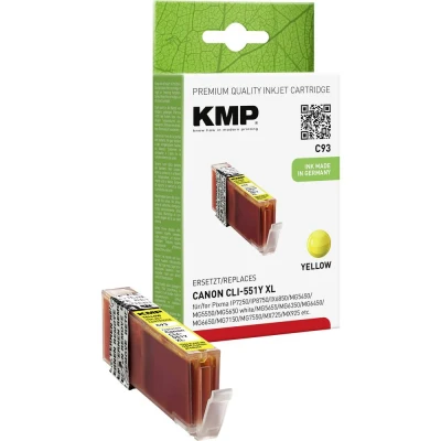 Afbeelding van KMP Inktcartridge vervangt Canon CLI 551Y XL Compatibel Geel C93 1519,0009