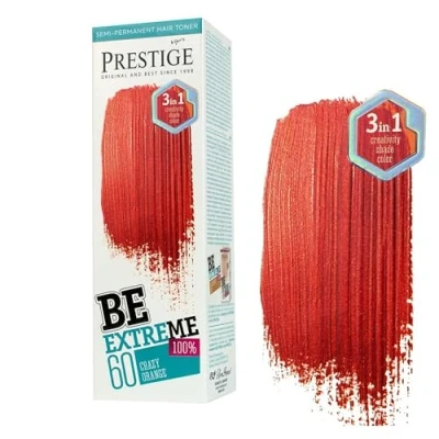 Afbeelding van Vip&#039;s Prestige Be Extreme Semi permanente toner voor haar kleur 60 zinloos oranje, puur pigment, geeft aan gebleekt of wit haar, zonder ammoniak, parabenen en PPD