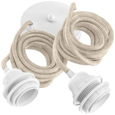 Afbeelding van Lampfitting voor plafond Wit 2 fittings