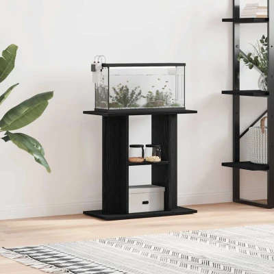 Afbeelding van vidaXL Aquariumstandaard 60x30x60 cm spaanplaat zwart eikenkleurig