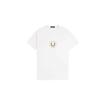 Afbeelding van Fred Perry Tshirt print, Heren, Maat: Large, Snow white