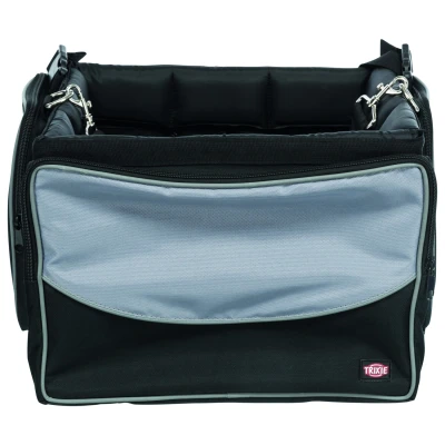 Afbeelding van Trixie Fietsmand Voor Aan Stuur Nylon Zwart / Grijs 41X26X26 CM